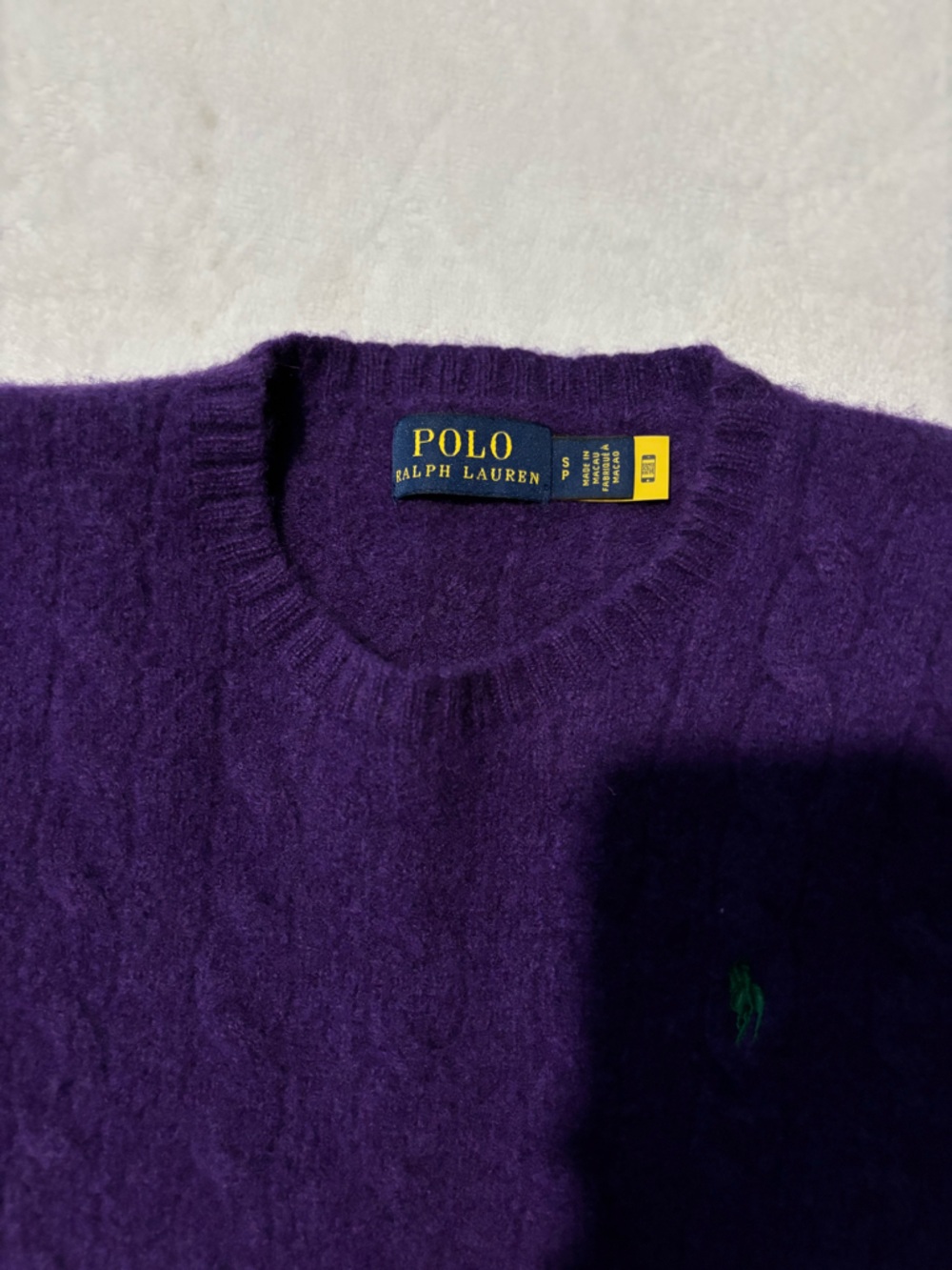 Polo Ralph Lauren Cable Wool-Cashmere Crewneck Sweater - Picture 5 of 8